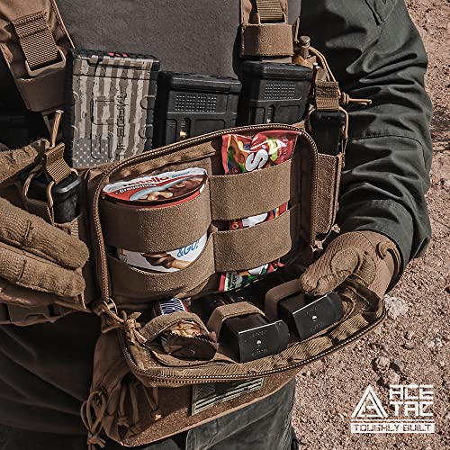 ACETAC S.O.P. Tactical Chest Rig with 5.56/7.62 Magazine Pouch Holder, Pistol Pouch, Wing Pouch, Molle Dangler Pouch