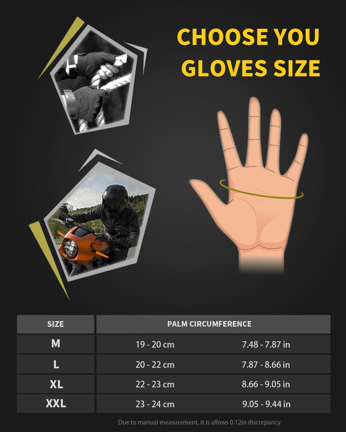 Tactical Gloves for Men - Hard Shell Knuckle Protection & Leather Palm | Ideal for Shooting, Motorcycle, Airsoft, and Climbing
