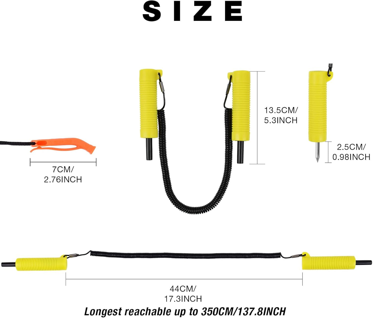 Ice Fishing Safety Picks - Durable Ice Picks with Emergency Whistle & Lanyard | Essential Rescue Tools for Skating, Skiing, Sledding
