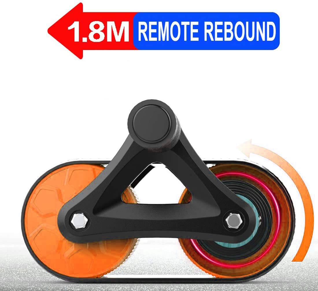 Oileus AB Roller Wheel for Abdominal Exercise, Core Workout Equipment with Automatic Rebound Assistance and Resistance Springs with Ergonomic Handle Sold (Orange)