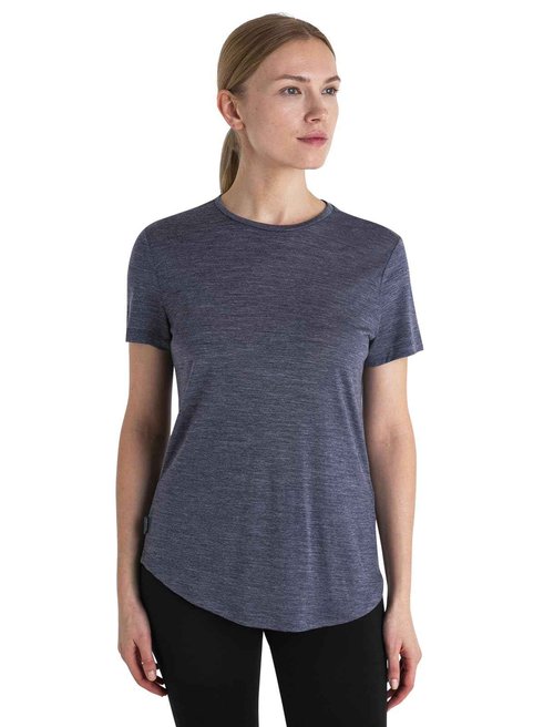 Icebreaker Women’s 125 Cool-Lite Merino Blend Sphere III Short Sleeve T-Shirt - Midnight Navy Heather - X-Small