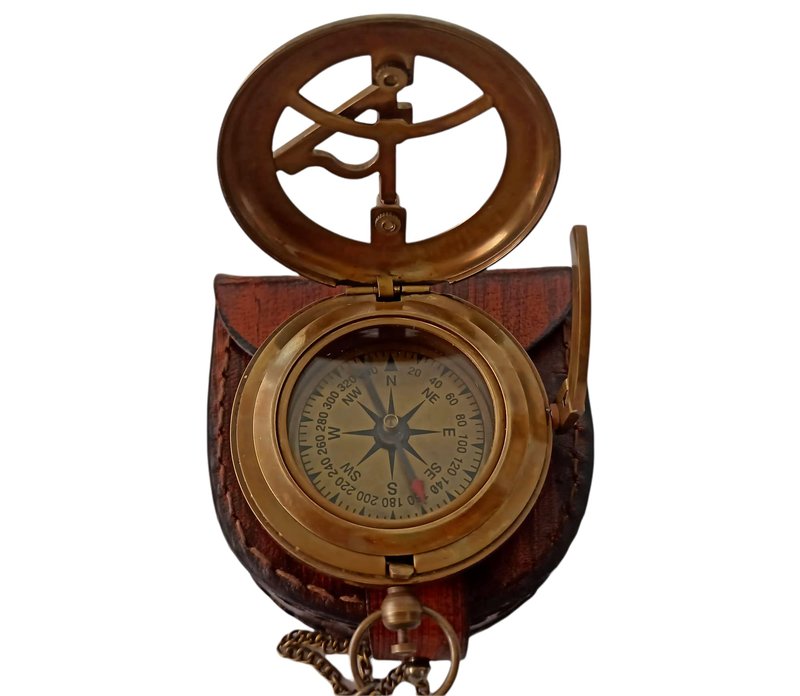 to My Son Compass Personalized Sundial Compass with Leather Case/Gift for Son/to My Son Gifts/Mom to Son Gift/Dad to Son/Grandson Gift, Directional Magnetic Sundial Compass