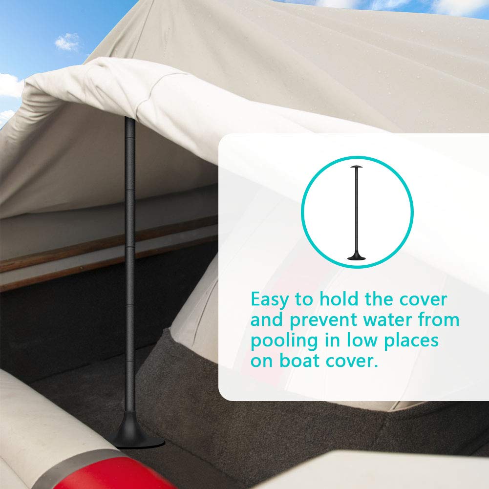 iCOVER Boat Cover Support Pole, Adjustable Tarp Poles Accessories System, 2 Pack Suitable for V Hull Jon Pontoon Boats