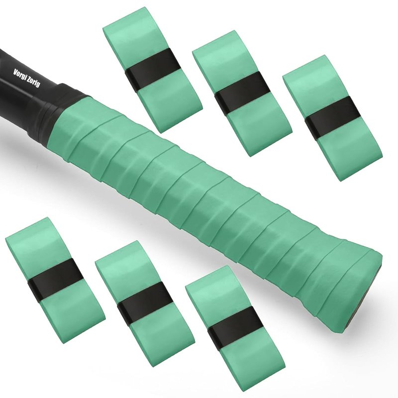 VORHI ZORIG Tennis Racquet Grip Tape,(6/12-Grips) Racquet Grips，Tennis Overgrip Grip Tape Tennis Racket (6-Cyan)