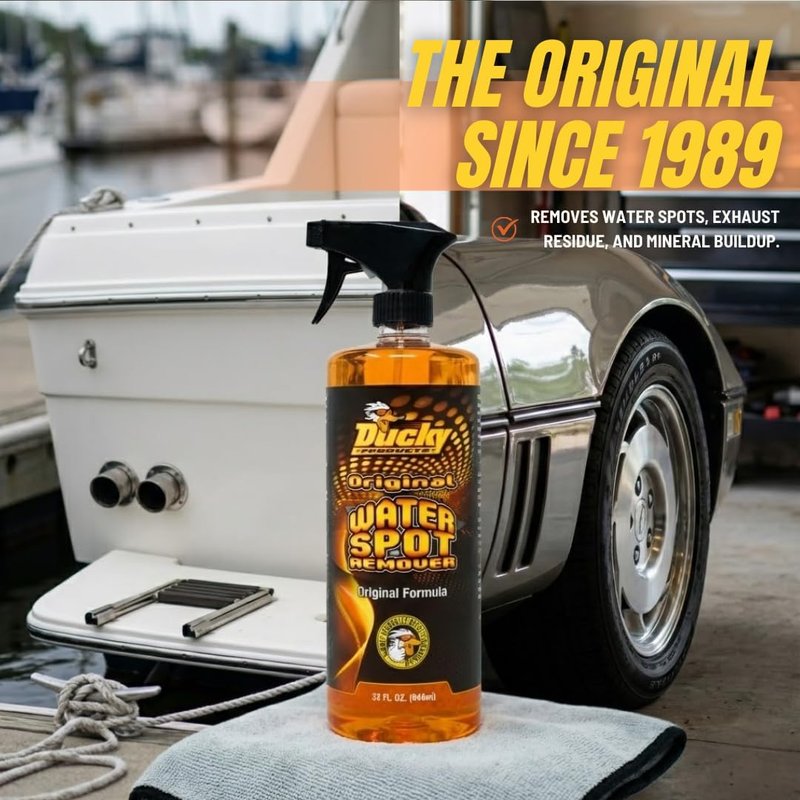 Water Spot Remover Spray for Boat, Car, Motorcycle & RV - 32 oz | Effective Exterior Detailing Solution