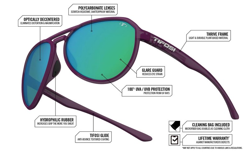 Tifosi Optics Selca Sunglasses (Crystal Brown (Pink Mirror))