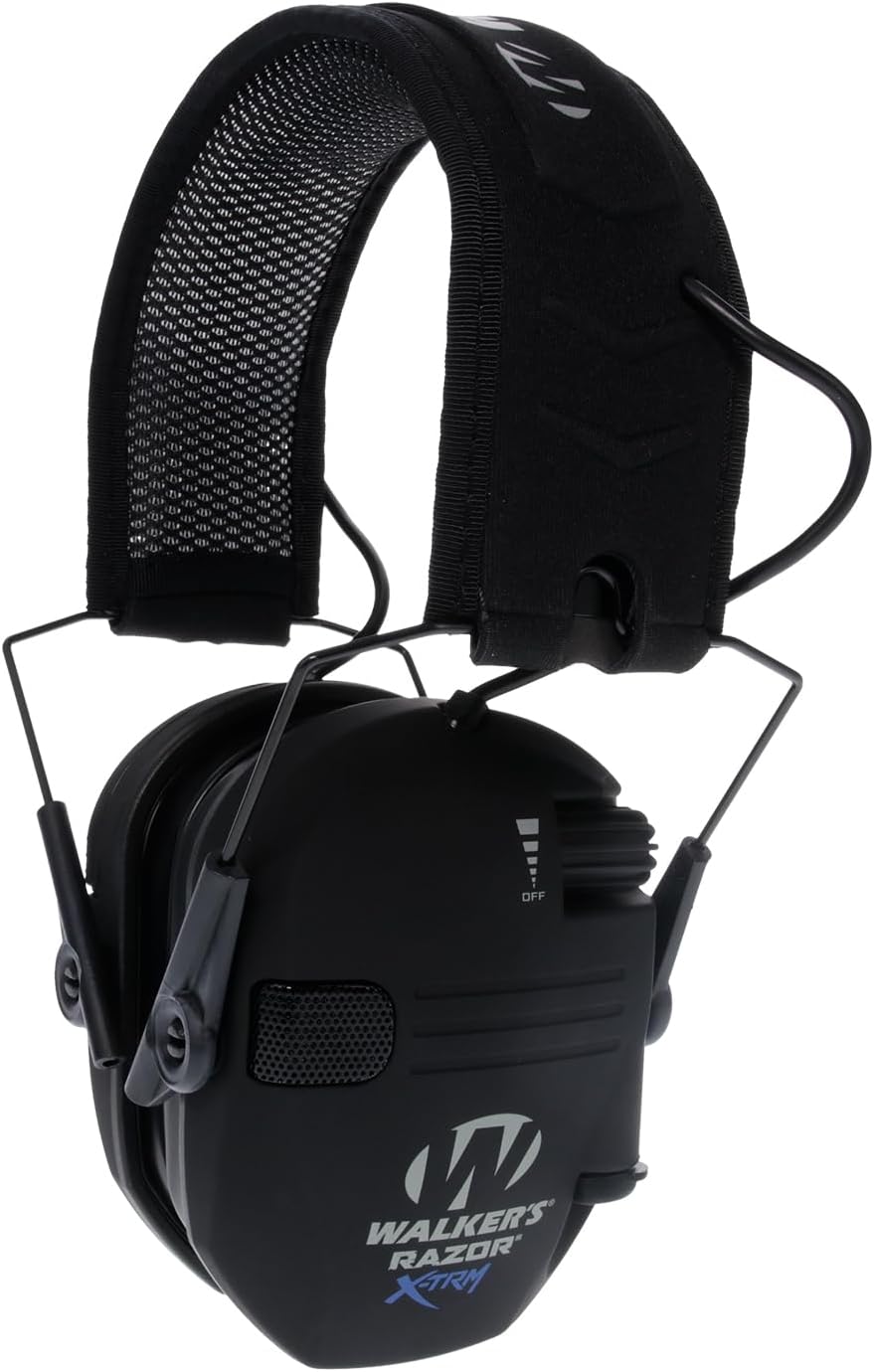 Walker's Razor X-TRM Electronic Muff - Noise-Canceling Hearing Protection for Shooting | Adjustable Fit