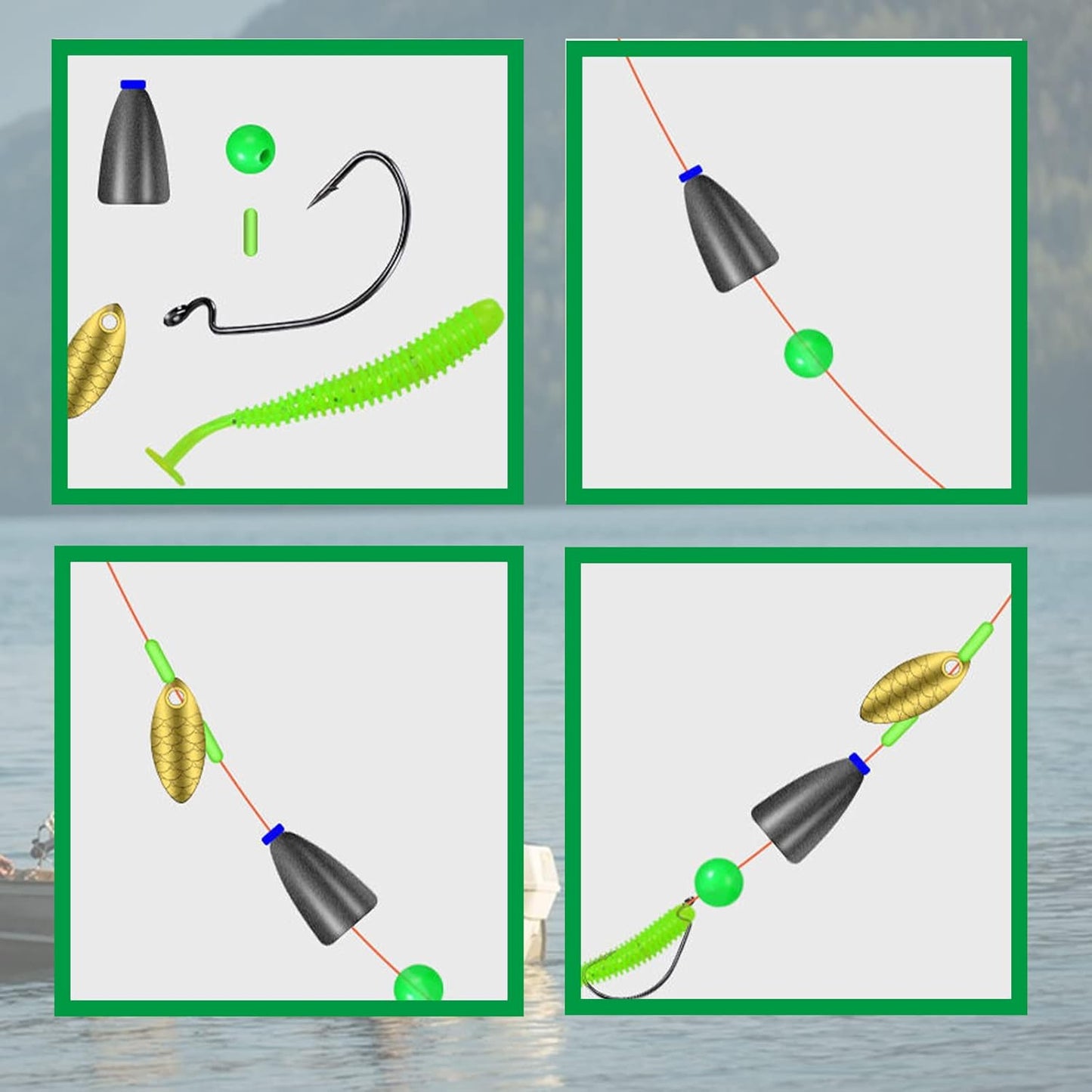 Glow Soft Plastic Round Beads - 200 Pcs 8mm Fishing Lures | Green Bait Eggs for Anglers