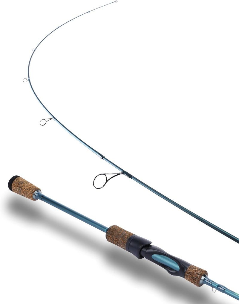 **Ultralight Trout Fishing Rod - Reinforced Carbon Fiber, 2-Piece Travel Design | Sensitive Freshwater & Light Saltwater Spinning Rod**