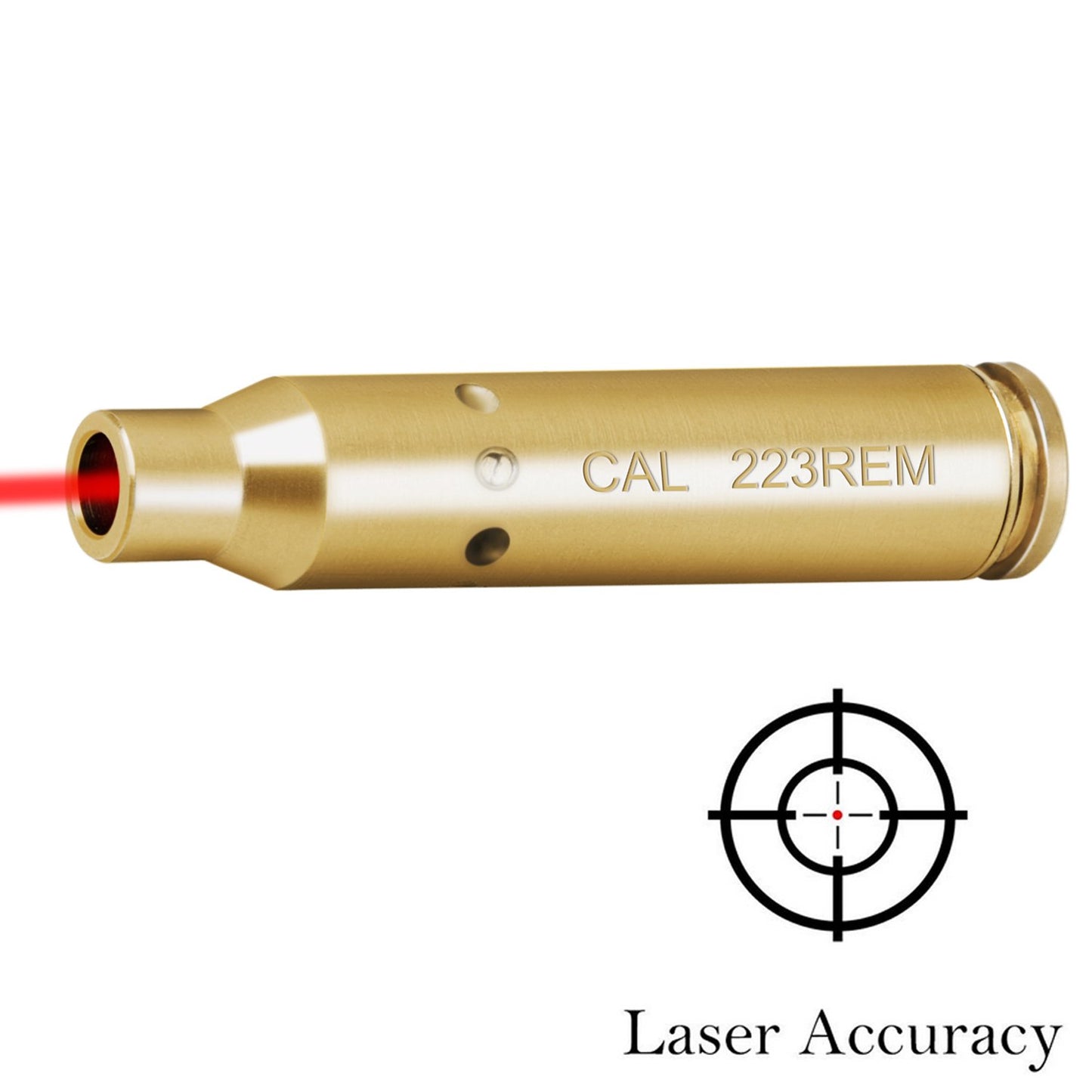 MidTen Bore Sight Cal Red Dot Boresighter for 223 5.56mm Rem Gauge with Two Sets of Batteries