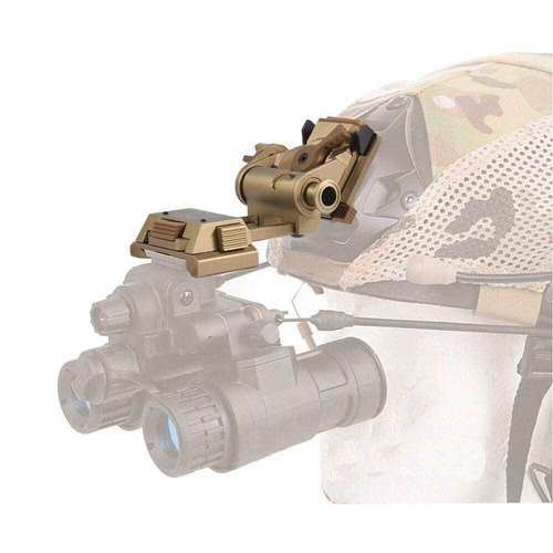 Night Vision Goggles NVG Mount for L4G24 Metal Helmet Mount,Rhino Mount Full Metal Tactical Helmet Mount CNC PVS15/18 Sand Color