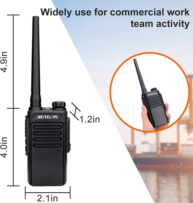 Retevis RT47 Waterproof Walkie Talkies Rechargeable,Portable Two Way Radios,Lightweight,Clear Loud,Long Range 2 Way Radios for Camping Hunting Outdoor Activities(Green,2 Pack)
