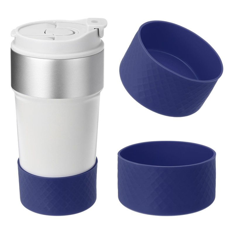 PATIKIL Silicone Water Bottle Boot, 2 Pcs 4 Inch Water Bottle Protective Sleeves 32-40 oz Anti-Slip Bottom Cover Sleeve Accessory Protector for Sports Water Bottles, Blue