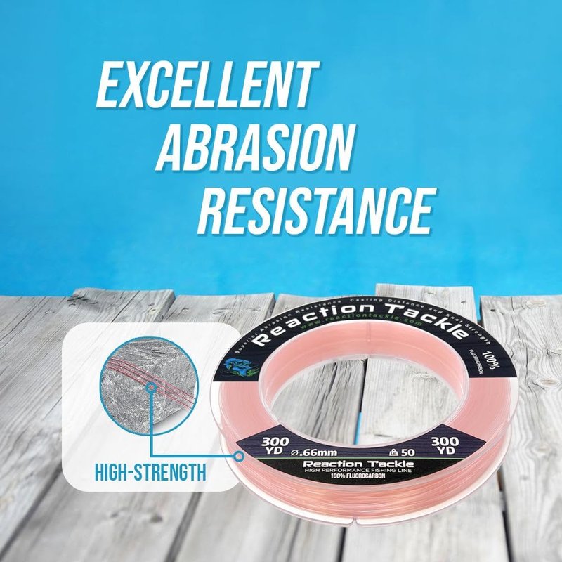 100% Pure Fluorocarbon Fishing Line - High Strength, Abrasion-Resistant, Fast-Sinking | Saltwater & Freshwater Leader