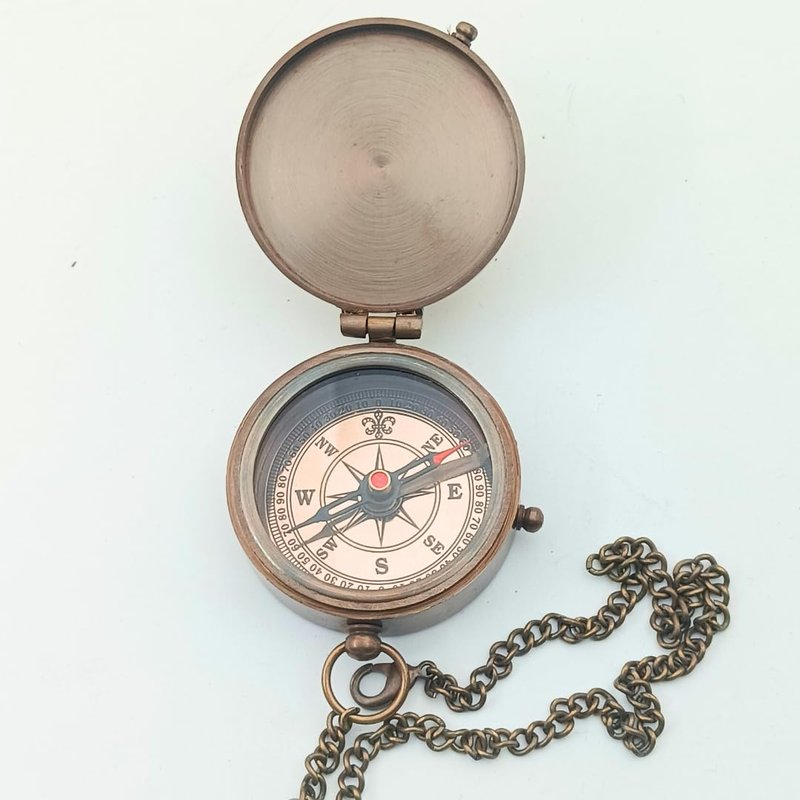 DAYOL'X Jeremiah 29:11Religious Gifts for Men, Baptism Gift for Teenage Boys, Christian, Catholic, Communion, Confirmation, First Communion Gifts for Boys, Compass, Brass & Brown Antique