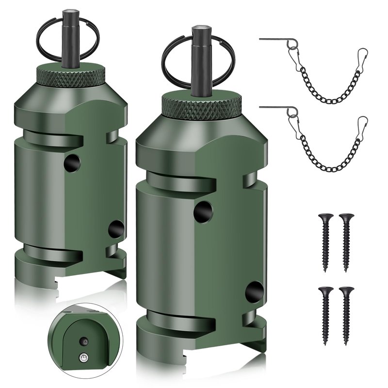 2 Pack Trip Alarm, Perimeter Trip Alarm, 12 Gauge Camping Trip Wire Alarm Device with 4pcs Screws& Extension Chain, Early Warning Security System for Outdoor and Property Safety/ Bear Deterrent