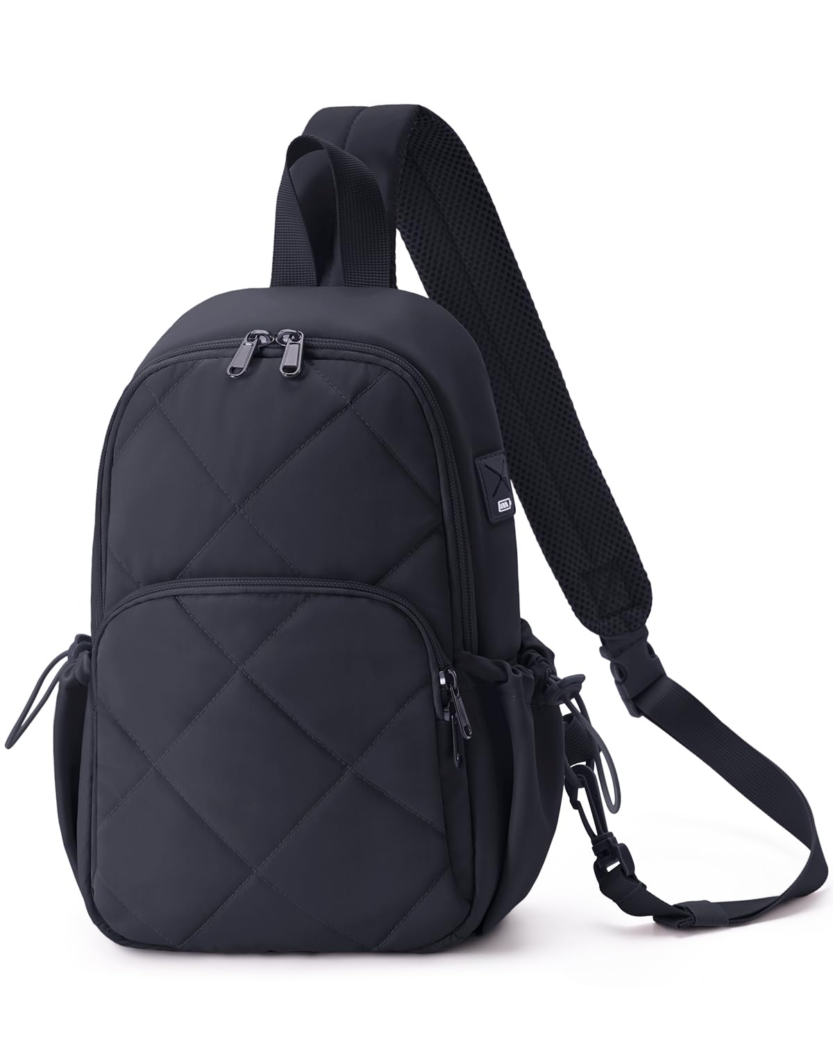 Wandering Nature Sling Bag for Women Lightweight Quilted Crossbody Bag Fits for 11" Tablet with Breathable Back Panel Anti Theft Pocket Padded Strap USB Charge Port, Ideal for Travel, Daily Use