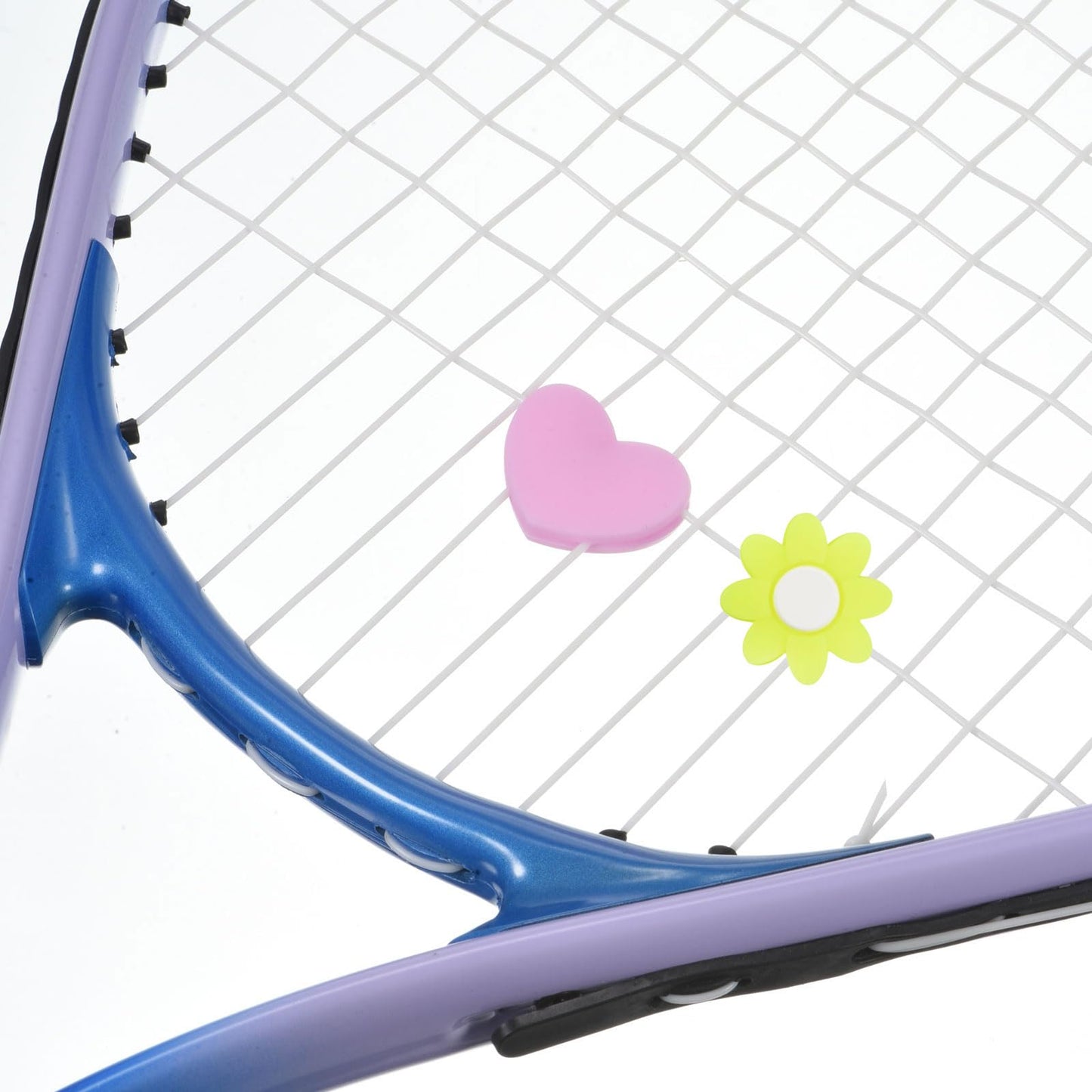 YELARXI Tennis Racket Vibration Dampener Soft Silicone Racket Shock Absorber, Fit for Tennis Racquet String - Flower Shaped (Light Pink, 3Pcs)