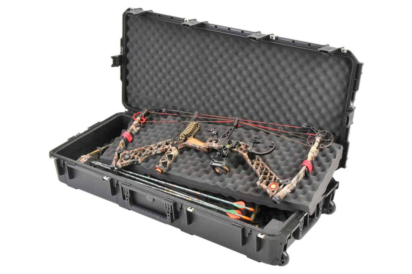 SKB Cases Waterproof Double Bow/Short Case - Desert Tan, Durable Transport Solution with Inline Wheels, Secure & Protective, 40x16x5.5 Inches