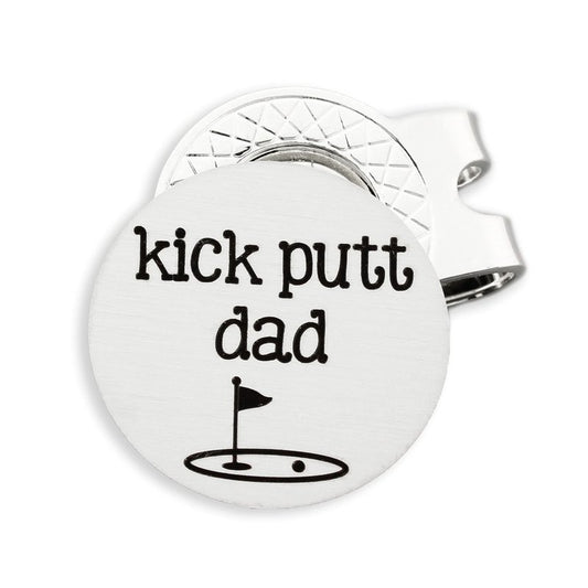 Kick Putt Dad Golf Ball Marker Hat Clip Gift for Daddy Father's Day Gift Golf Gifts for Dad from Kids Son Daughter Golfer Gift for Men