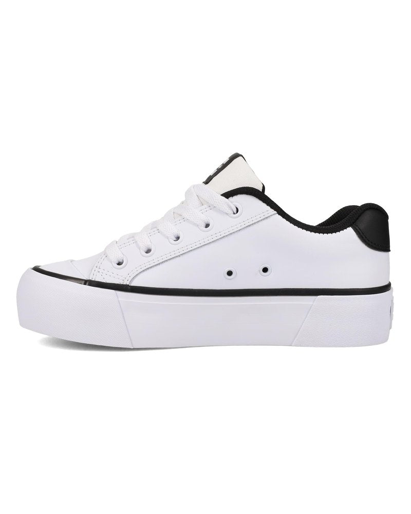 DC Women's Chelsea Platform Skate Shoe White/Black