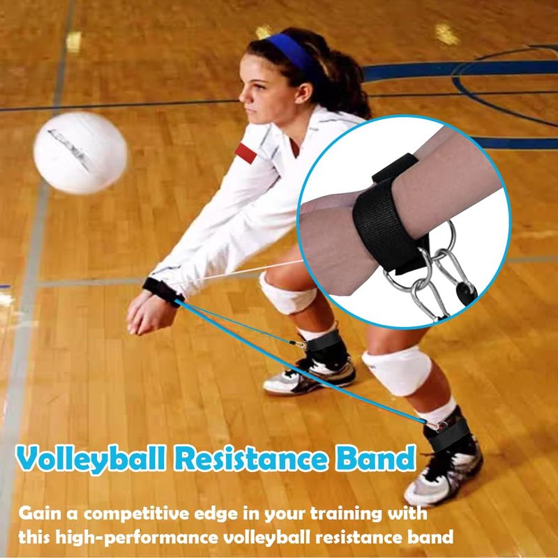 ENERACES Volleyball Passing Trainer with Resistance Bands – Volleyball Passing Bands & Arm Bands Set for Volleyball Practice, Agility, Serving, Arm Swing & Pass Training