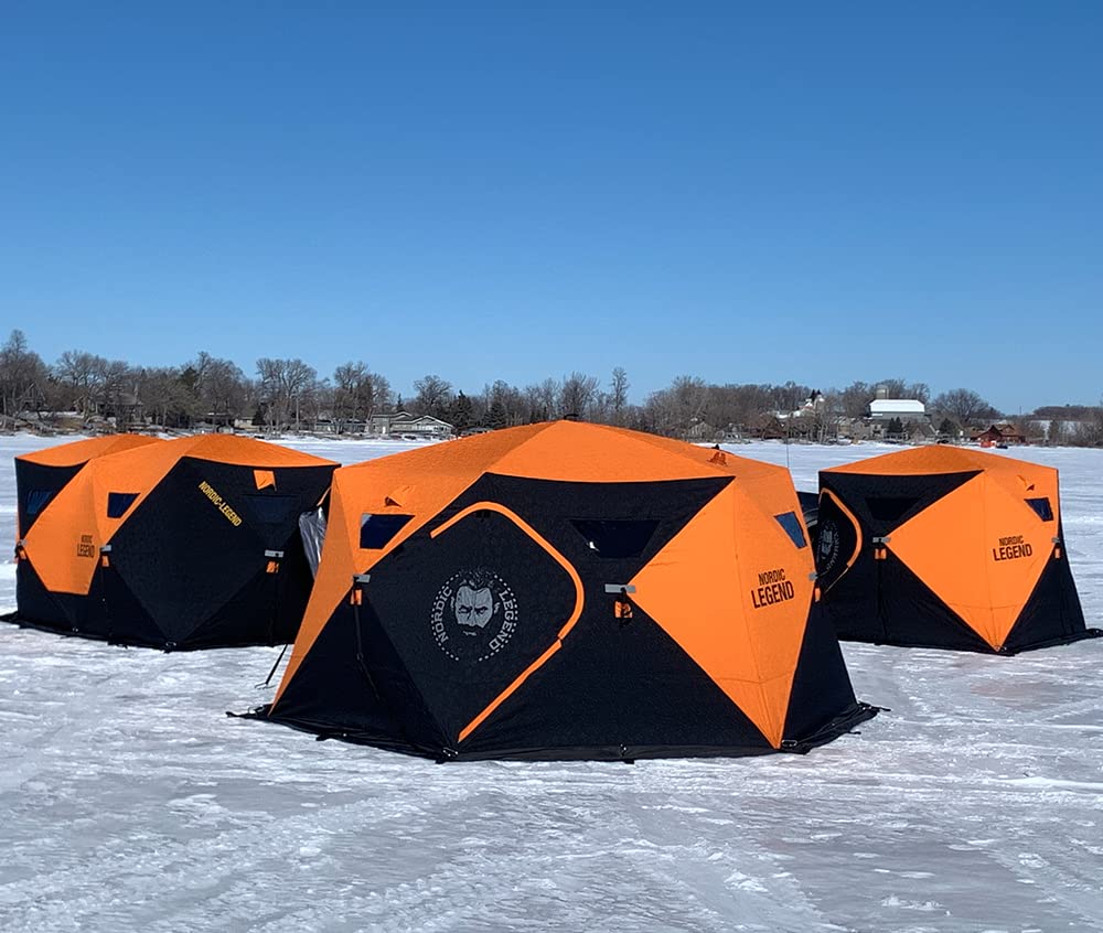 Nordic Legend Aurora Series Pop-Up Portable Ice Fishing Shelter (Aurora Classic 3-4 Person Insulated)