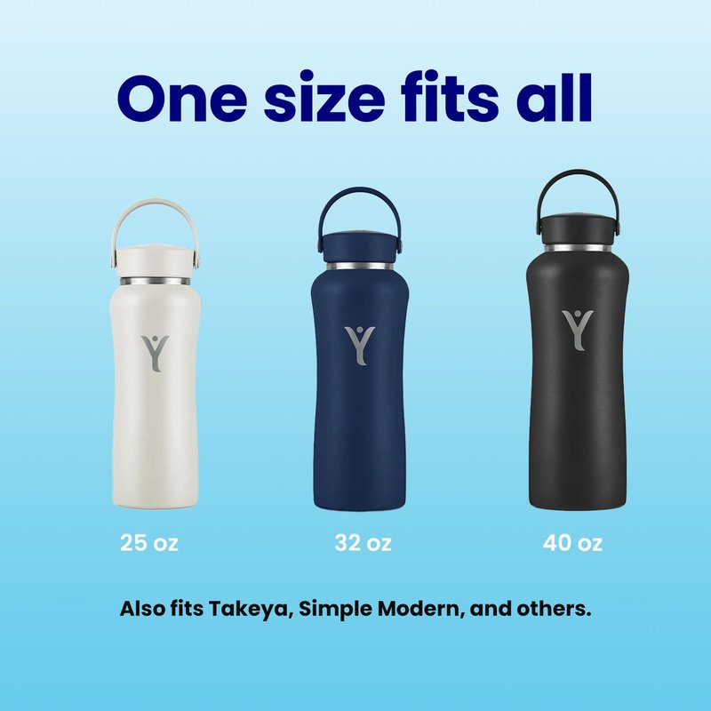 DYLN Straw Sports Cap, Compatible with 40, 32, 25 oz DYLN Bottles, Straw Lid, Water Bottle Lid Replacement, Leak-Free Design Water Bottle Lid, Galaxy Blue