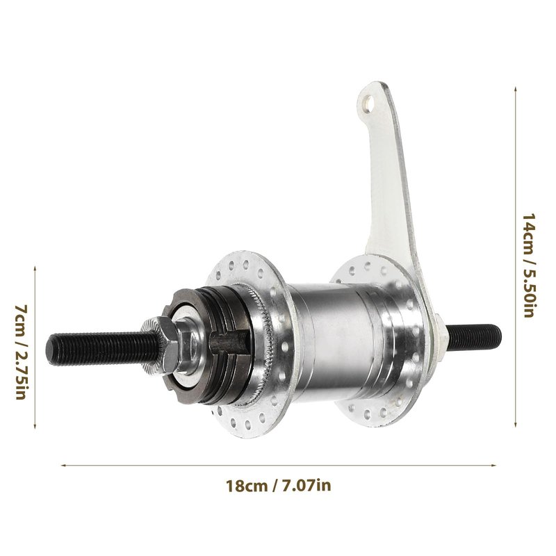 Yardwe 36H Inverted Brake Drum Rear Hub Steel Cycling Wheel Hub for Fixed Gear and Mountain Bikes 7.08X5.51X2.75 Inch Bicycle Rear Brake Kit