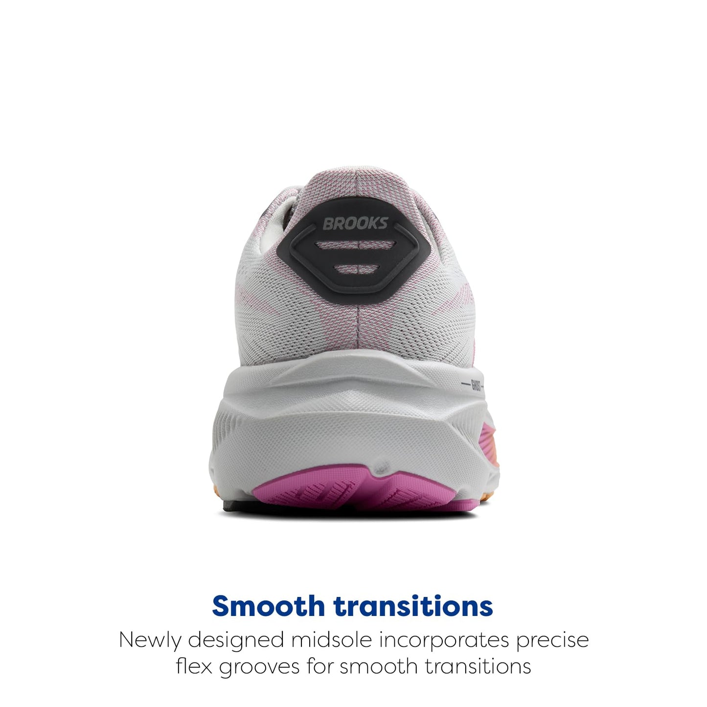 Brooks Womens Ghost 17 Oyster/Apricot/Pink 11 Wide
