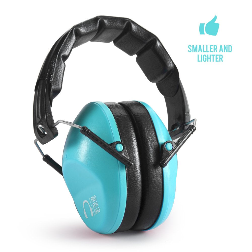 Pro For Sho 34dB Shooting Ear Protection - Special Designed Ear Muffs Lighter Weight & Maximum Hearing Protection - Standard Size, Teal