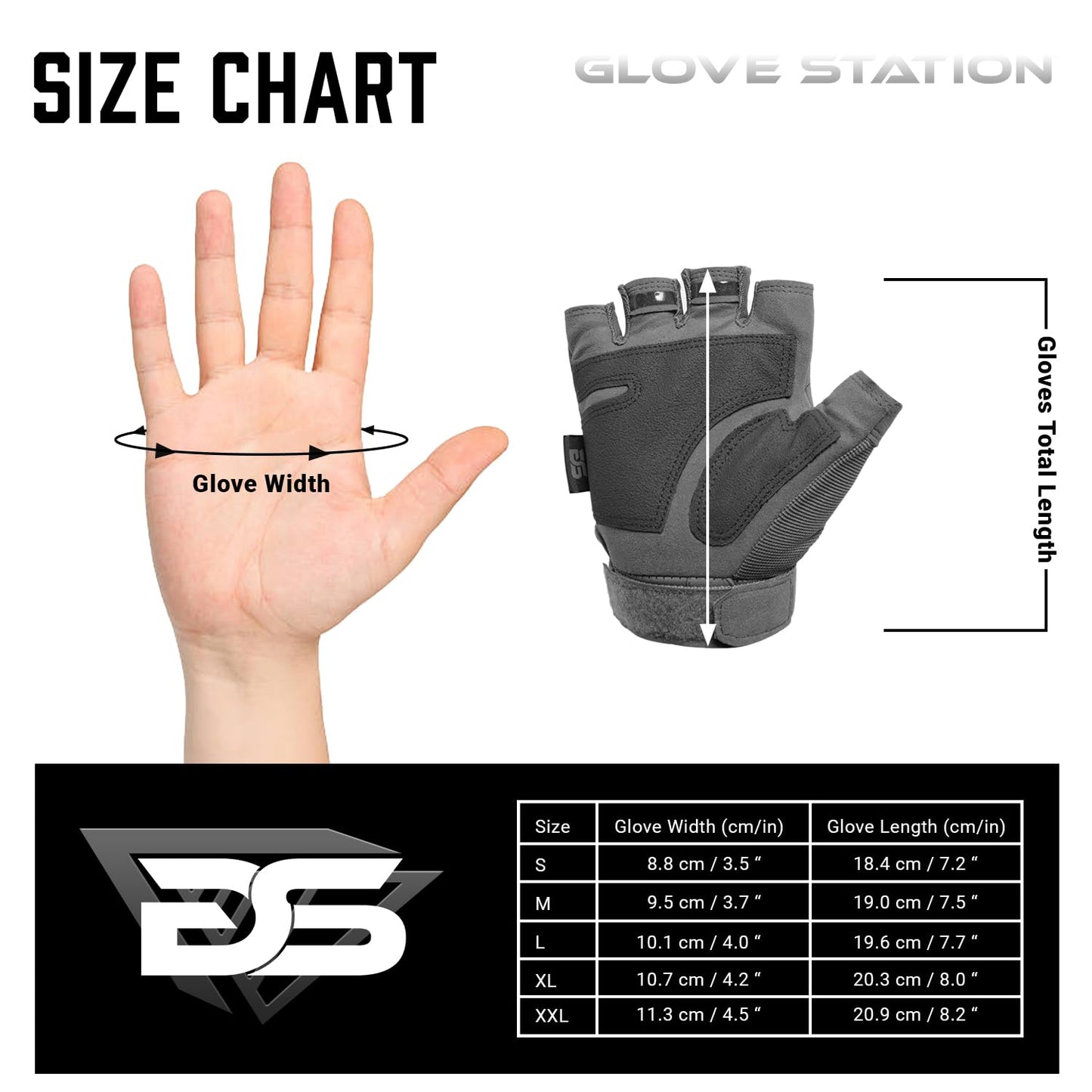 Glove Station The Outdoor - Fingerless Knuckle Gloves for Men - Motorcycle Gloves for Airsoft, Hunting, Work and Hiking - Gray, Medium