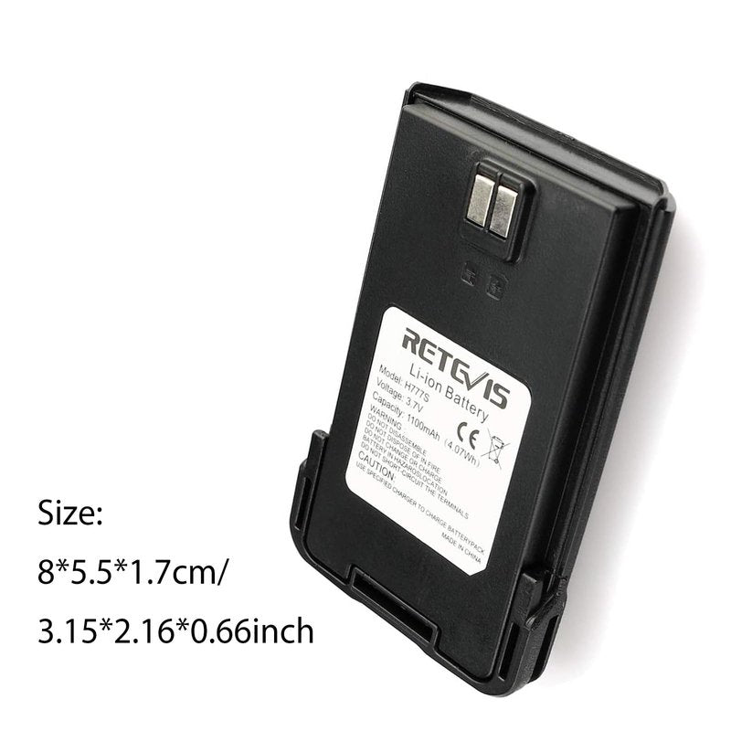 Retevis H-777S Original Walkie Talkies Battery,1100mAh Rechargeable Battery,3.7V 2 Way Radios Battery H-777S (not for H777) Walkie Talkies (1 Pack)
