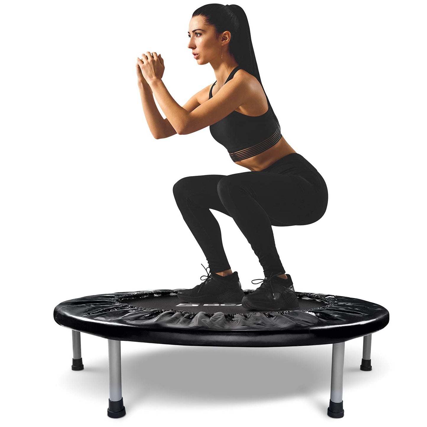 BCAN 36/38 Mini Trampoline Rebounder Trampoline for Adults Max Load 170lbs/300lbs Small Trampoline Exercise Trampoline Fitness Trampoline Indoor/Garden Workout