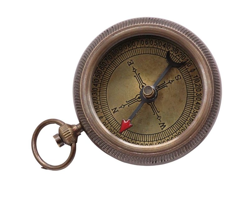 ROORKEE INSTRUMENTS (INDIA) Personalized Baptism Compass, Brass, RII-COMGS-080-Parent, Engraved, Decorative, Durable, Multi-purpose, Portable, Navigation Compass
