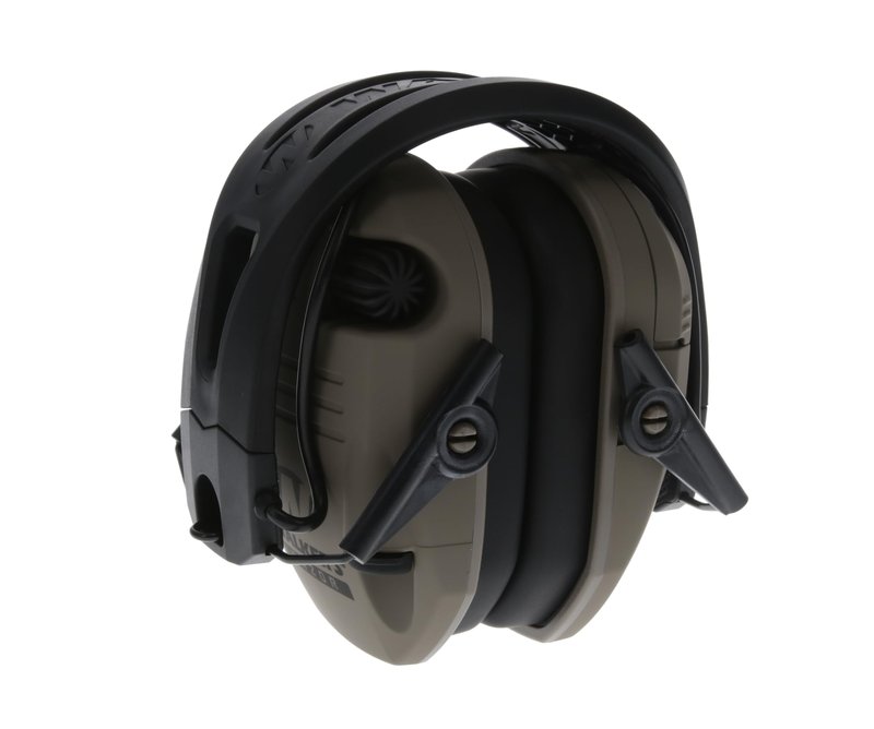 Walker's Razor Tacti-Grip Earmuffs- Flat Dark Earth, High Performance Silicone Composite Slip Free Headband- Natural Sound Clarity Full Dynamic Range 23 NRR, fde