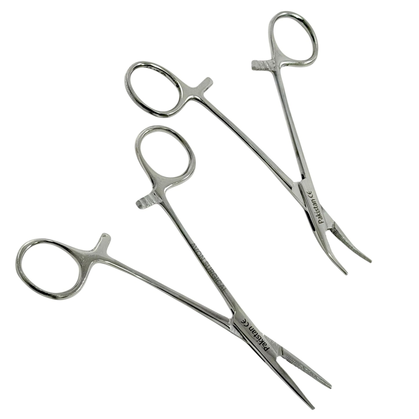 Avon Surgical 2Each Versatile Angling Tools 5 Inch Fishing Forceps Set - Stainless Steel, Curved & Straight Hemostats, Serrated Jaws, Locking Mechanism, and Lightweight Design Hemostat Forceps.