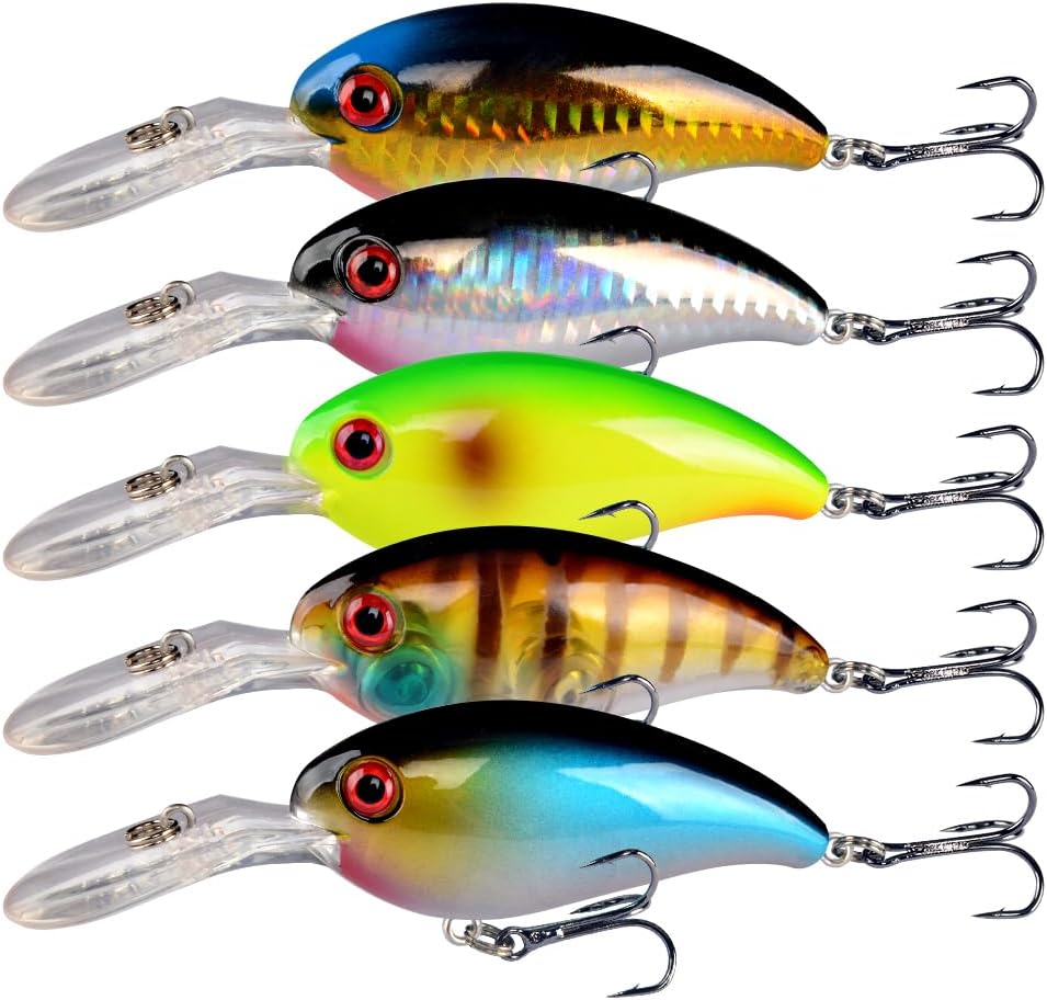 Bass Fishing Lures Kit - Topwater Hard Baits & Crankbaits | Freshwater & Saltwater Use