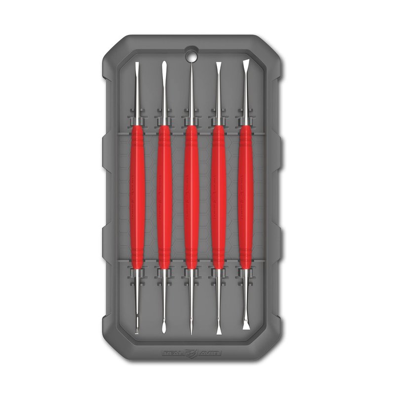 Real Avid Stainless Steel Gun Cleaning Picks for Firearm Cleaning and Maintenance - Set of 5 | 10 Different Tip Shapes for Gun Cleaning | Ergonomic Handle For Superior Control and Easy Carbon Cleaning
