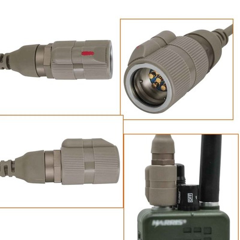 HEARFALCOM Tactical Military Accessories 6-Pin V2 U94 PTT Adapter for an/PRC 148 152 Walkie Talkie Compatible COMTAC SORDIN Tactical Headset (DE)