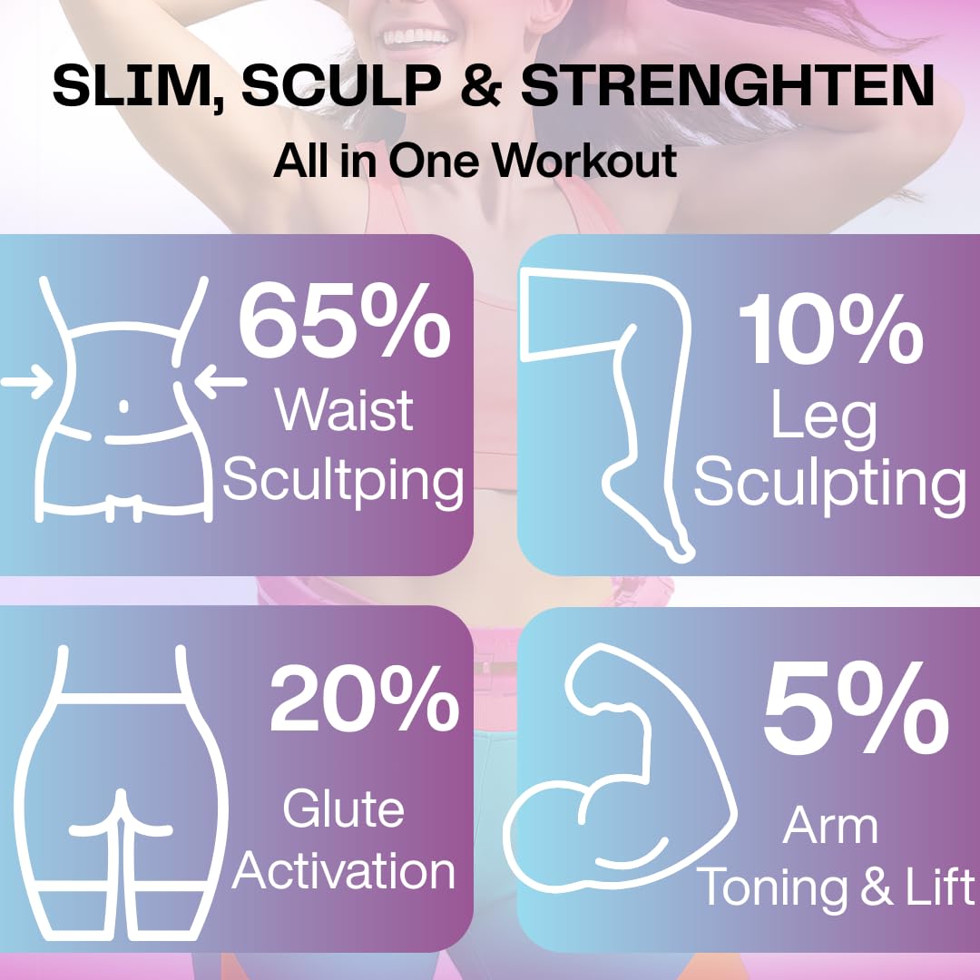 FIT ON FORM Infinity Weighted Hula Hoop for Adults Weight Loss - Smart Exercise Hola Circle Hoop for Women Abs Workout - 47 Inches