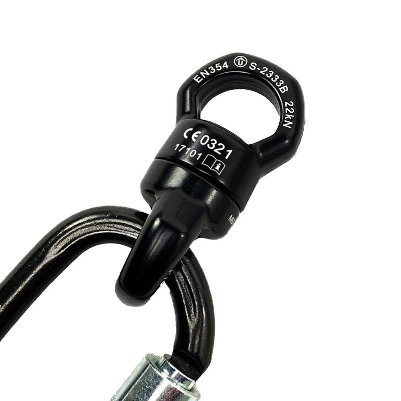 ProClimb 22kN Micro Rotator Climbing Rope Swivel Device Spinner 6700lb Breaking Strength for Rock Climbing Arborist Backyard Swing Aerial Dance Dog Leash Connector CE Certified
