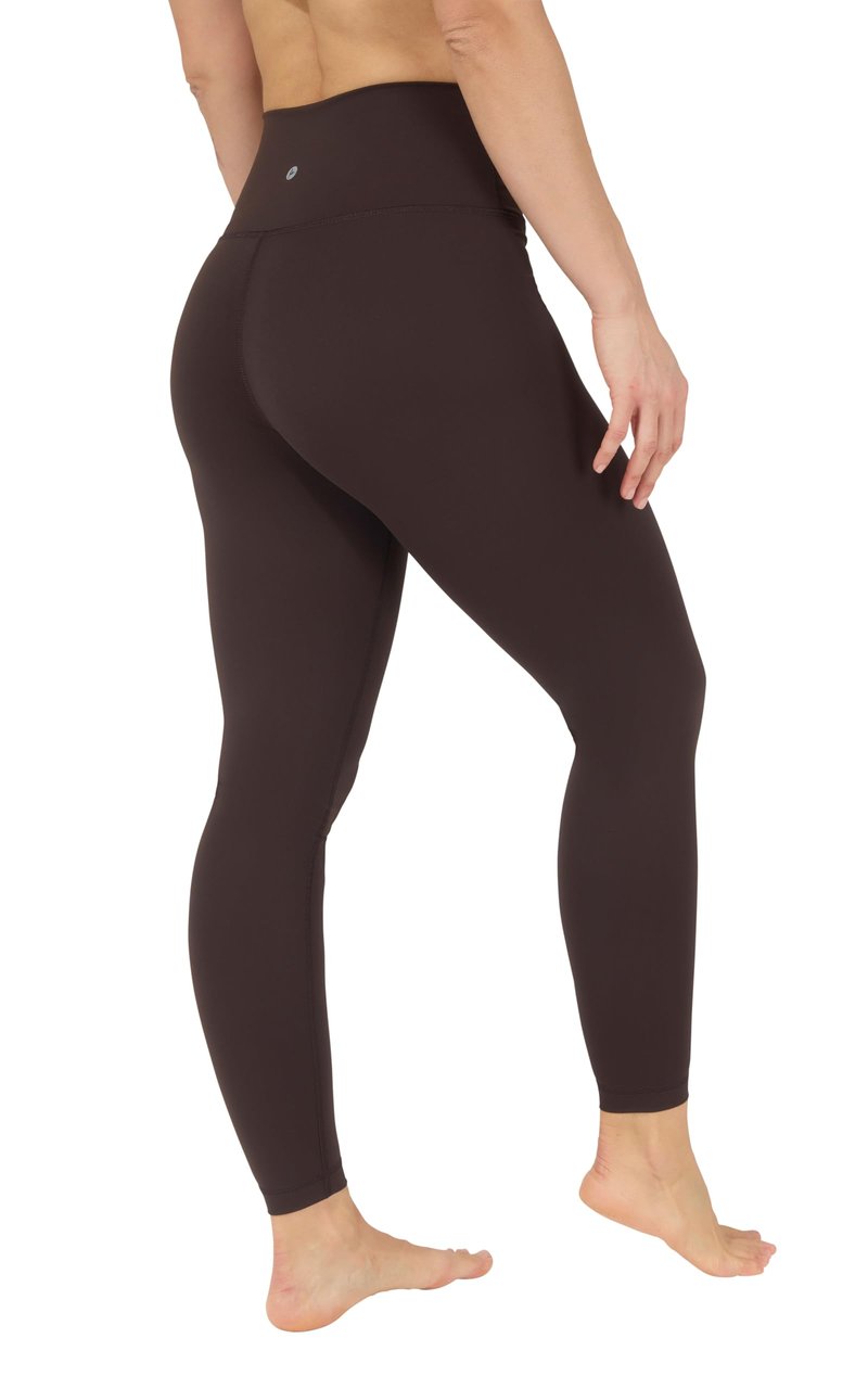 90 Degree By Reflex High Waist Power Flex Tummy Control Leggings - Chocolate Mousse - Medium
