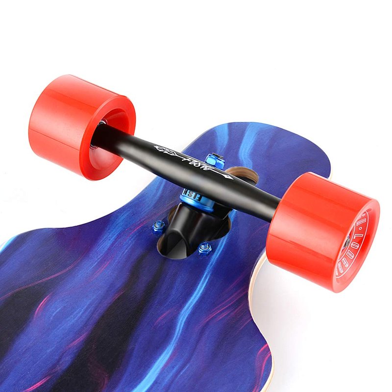 FISH SKATEBOARDS 41-Inch Downhill Longboard Skateboard Through Deck 8 Ply Canadian Maple, Complete Cruiser, Free-Style