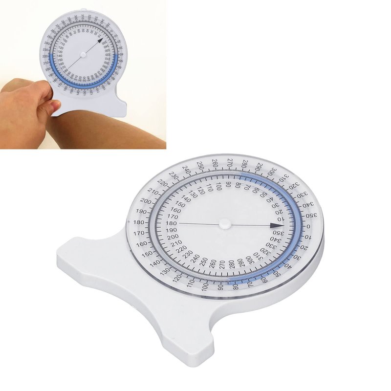 Inclinometer Gauge for Physical with Non Leak Bubble Accurate Measurements 0-360 Degrees Range of Motion Tool for Neck Shoulder Back Joint Mobility Assessment