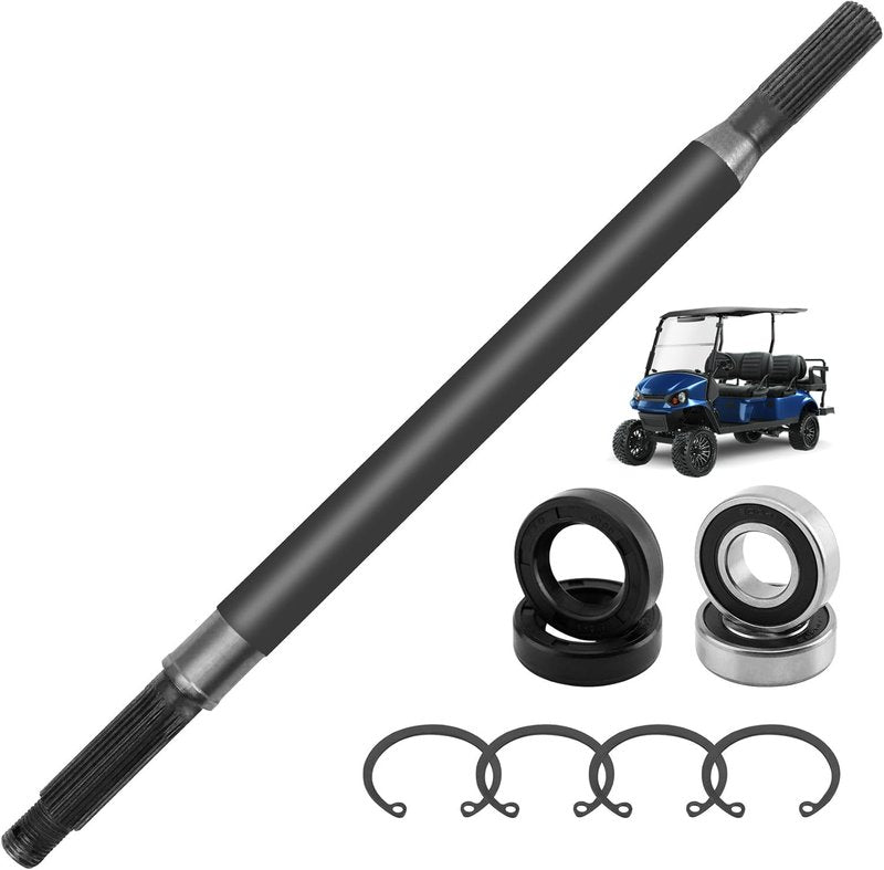 Misakomo EZGO Rear Axle Shaft Bearing Kit Fit for TXT & Medalist 1994-2013 Golf Cart Passenger Side Right, Replace 20377G12, 16 3/4" Splined Axle Shaft with Seal