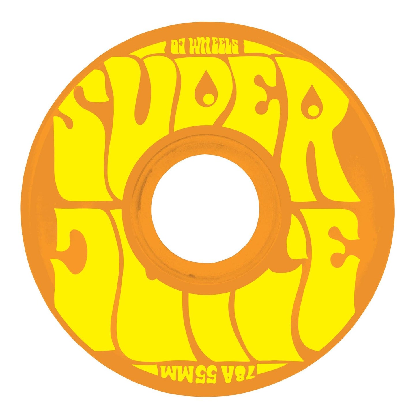 OJ Skateboard Wheels Mini Super Juice 55mm 78a Skateboard Wheels - Orange/Yellow