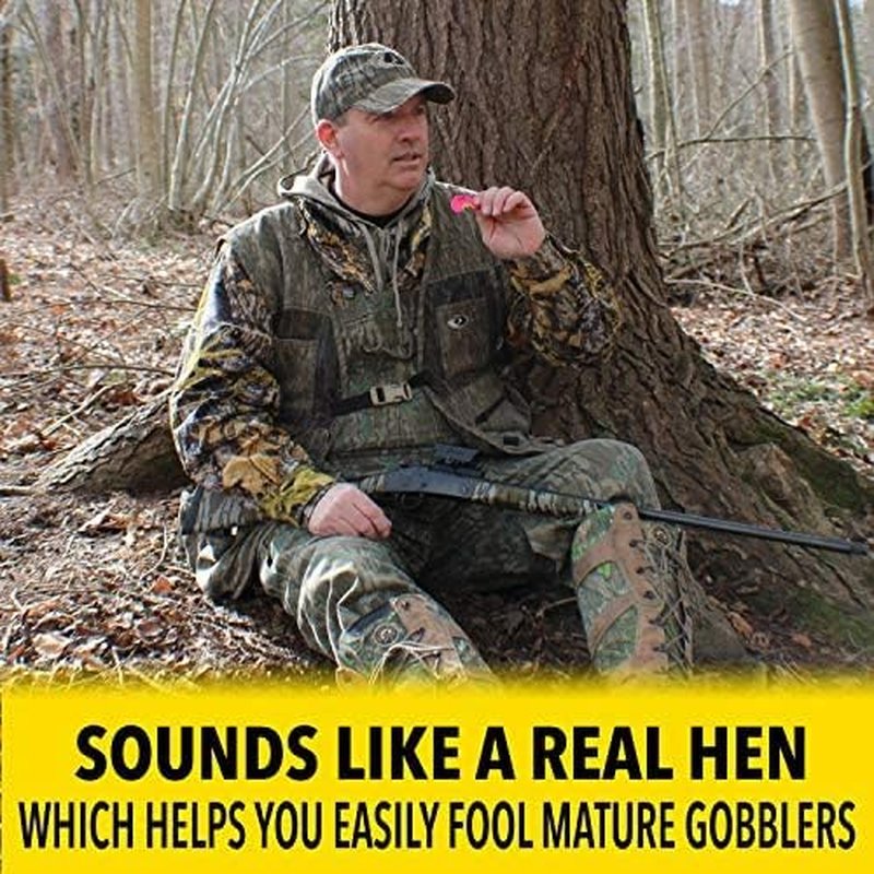 Realistic Turkey Mouth Calls - Easy-Blow Diaphragm Calls for Hunting | High-Volume for Beginners & Pros