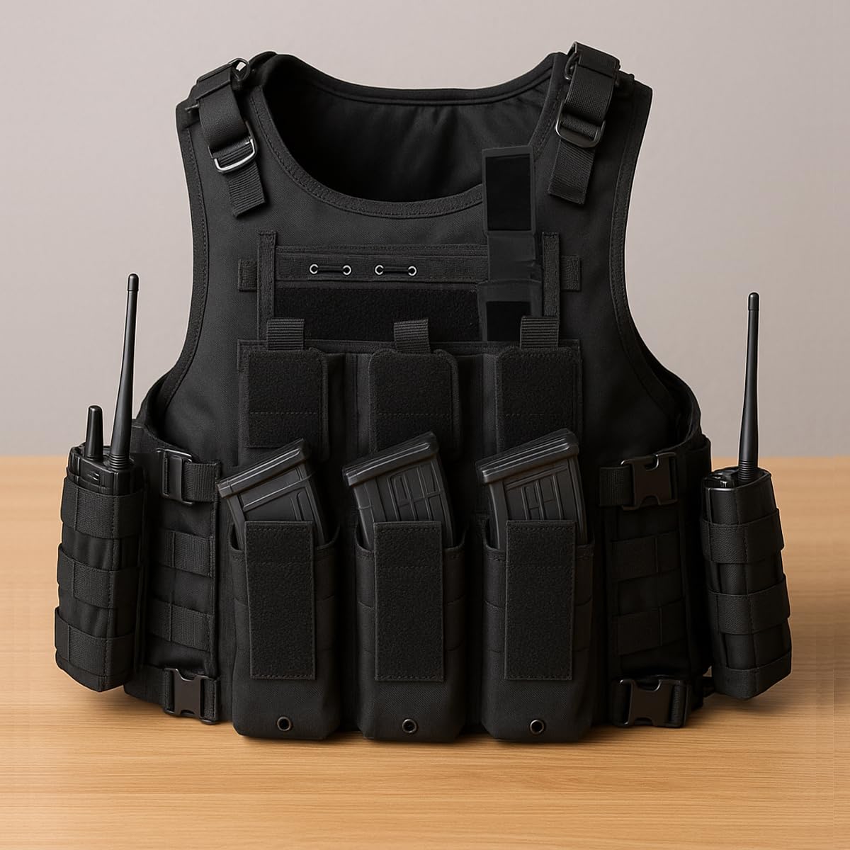 Marmot Tactical Vest Airsoft Vest Paintball Vest Adjustable, Durable Construction with Detachable Pouches