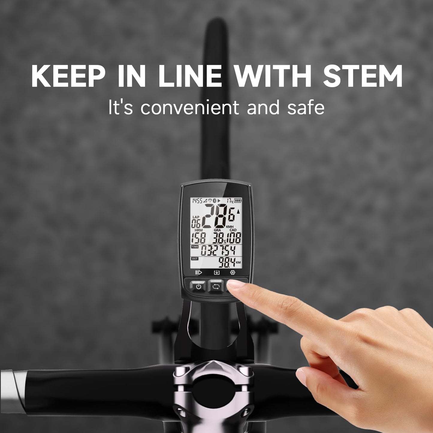 Bike Computer Mount for Garmin - Out Front Combo Mount for Wahoo Elemnt,Wahoo Elemnt Bolt, Wahoo Elemnt Mini, Bryton Cateye, Gopro and Bike Light Adapter